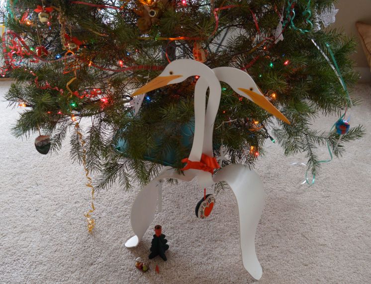 Christmas Egrets